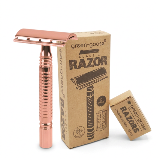 green-goose Klassieke Scheerset - Roze Goud
