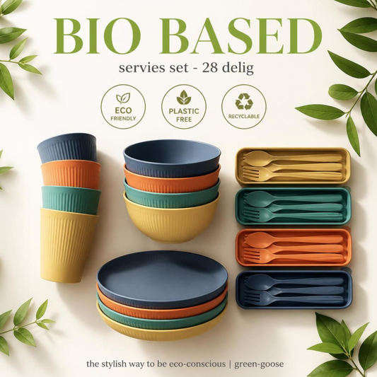 green-goose Bioplastic Servies - 28-delig