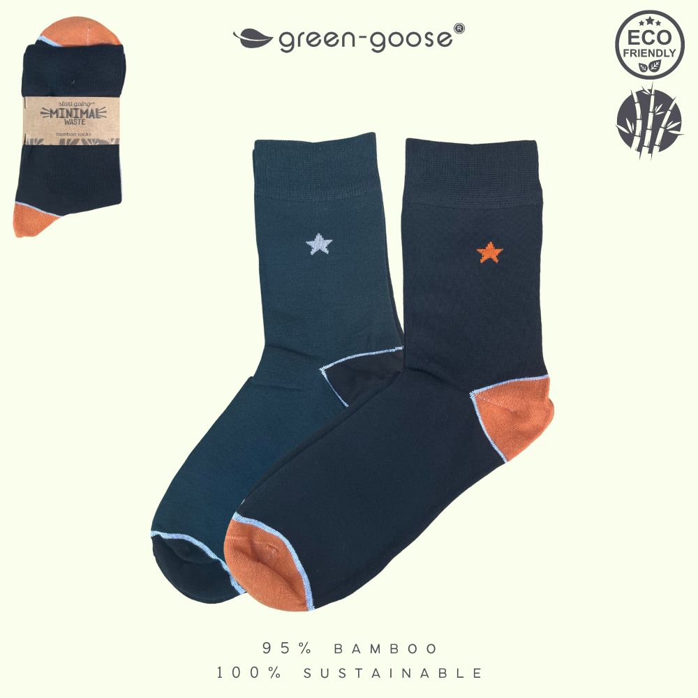 green-goose Bamboe Sokken | 2 Paar | Ster | 39-44