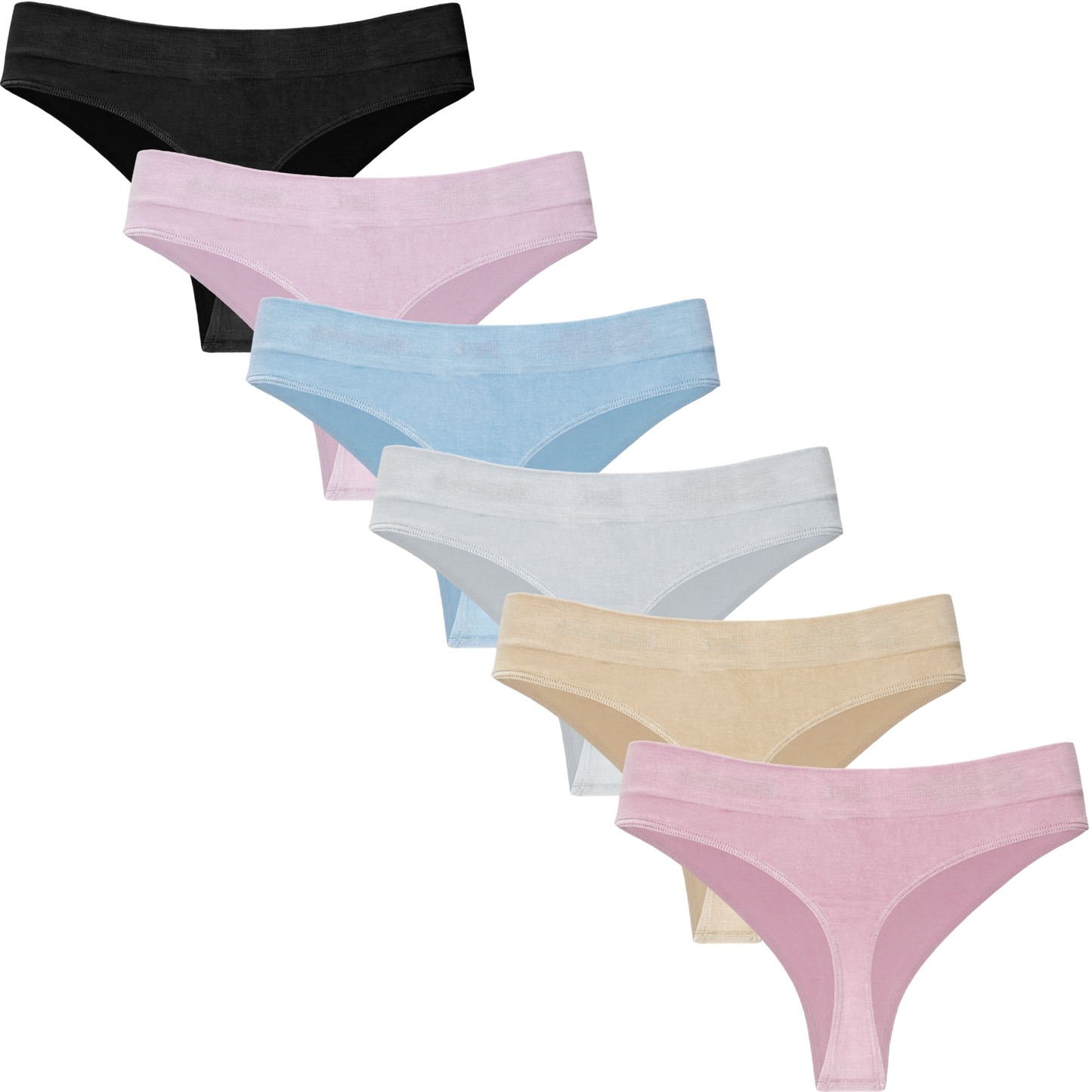 Gaubert Dames Bamboe Naadloos String Slips - 6-pack