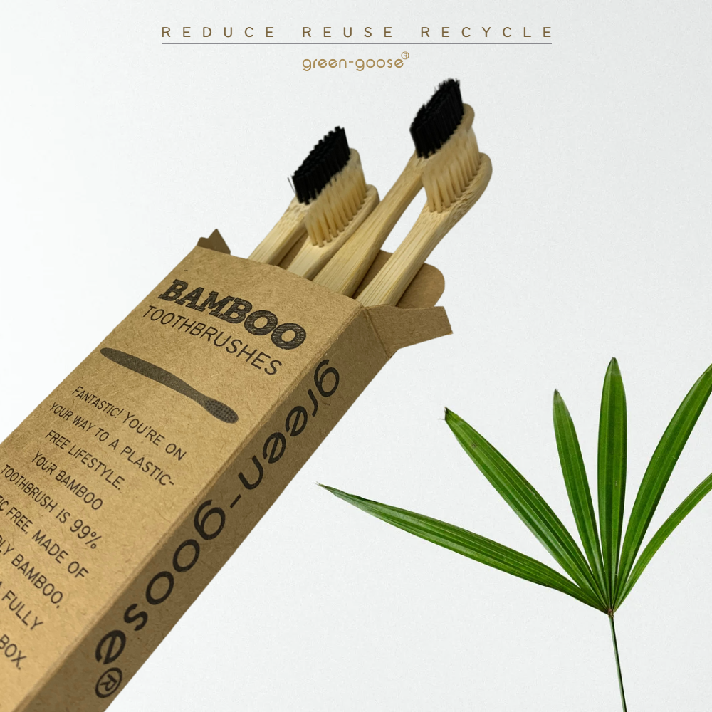 green-goose Bamboe Tandenborstels | 8 Stuks | Hard & Medium
