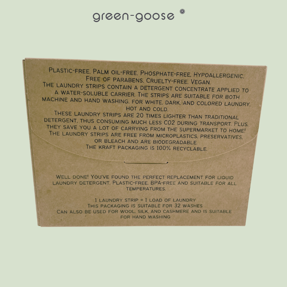 green-goose Wasstrips - 32 Strips - Ongeparfumeerd