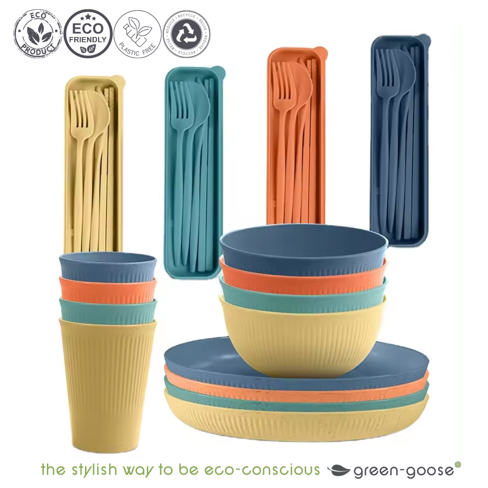 green-goose Bioplastic Servies - 28-delig