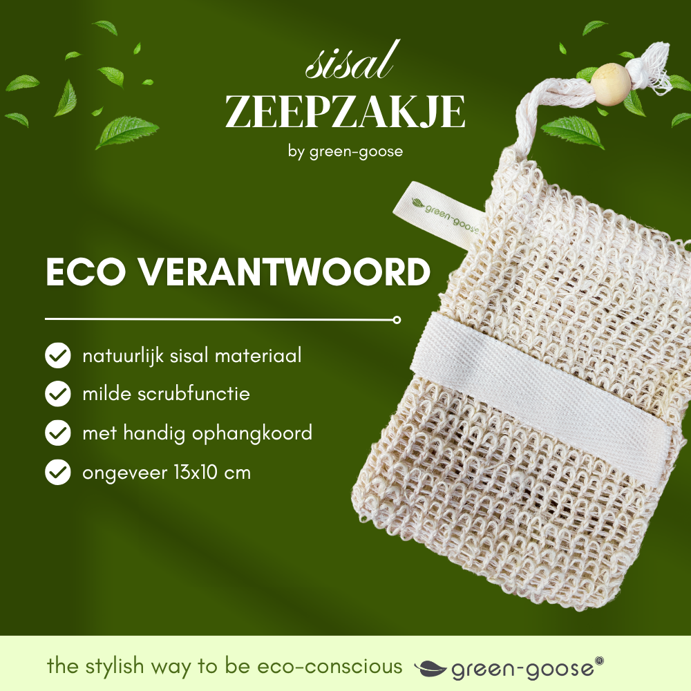 green-goose Sisal Zeepzakjes met Band - 2 Stuks