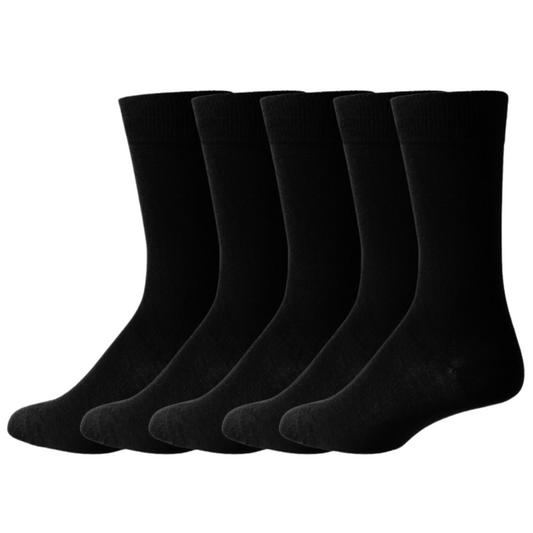 green-goose Bamboe Unisex Sokken - Zwart - 5 Paar - 95%