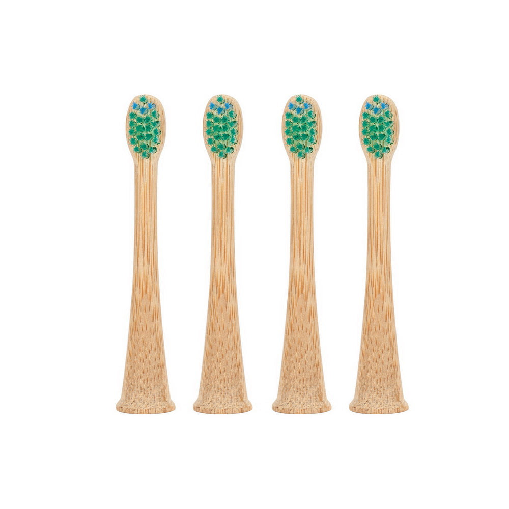 green-goose Sonicare Bamboe Opzetborstels Kinderen - 4 Stuks - Groen