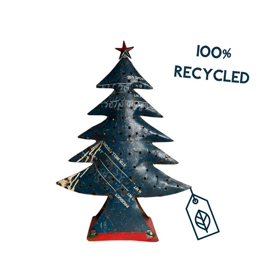 Upcycled Metalen Kerstboom | Blauw green_goose_projects