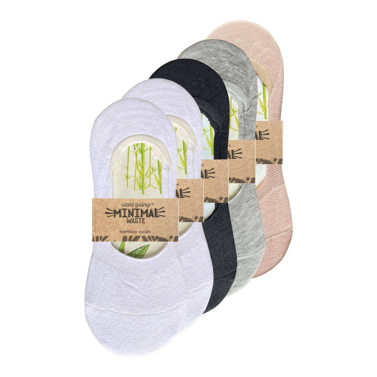 5 Paar Bamboe Footies | Dames | Maat 35-39 green_goose_projects